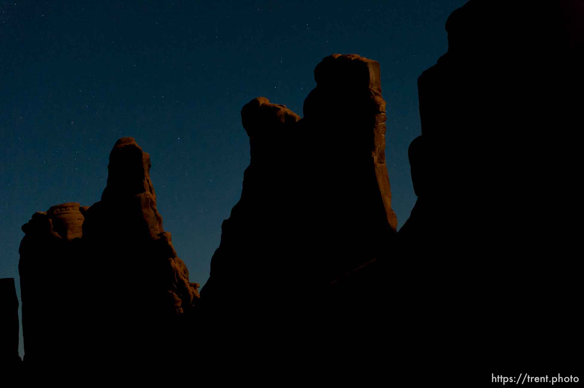 park avenue, arches national park, by moonlight, Monday April 14, 2014.