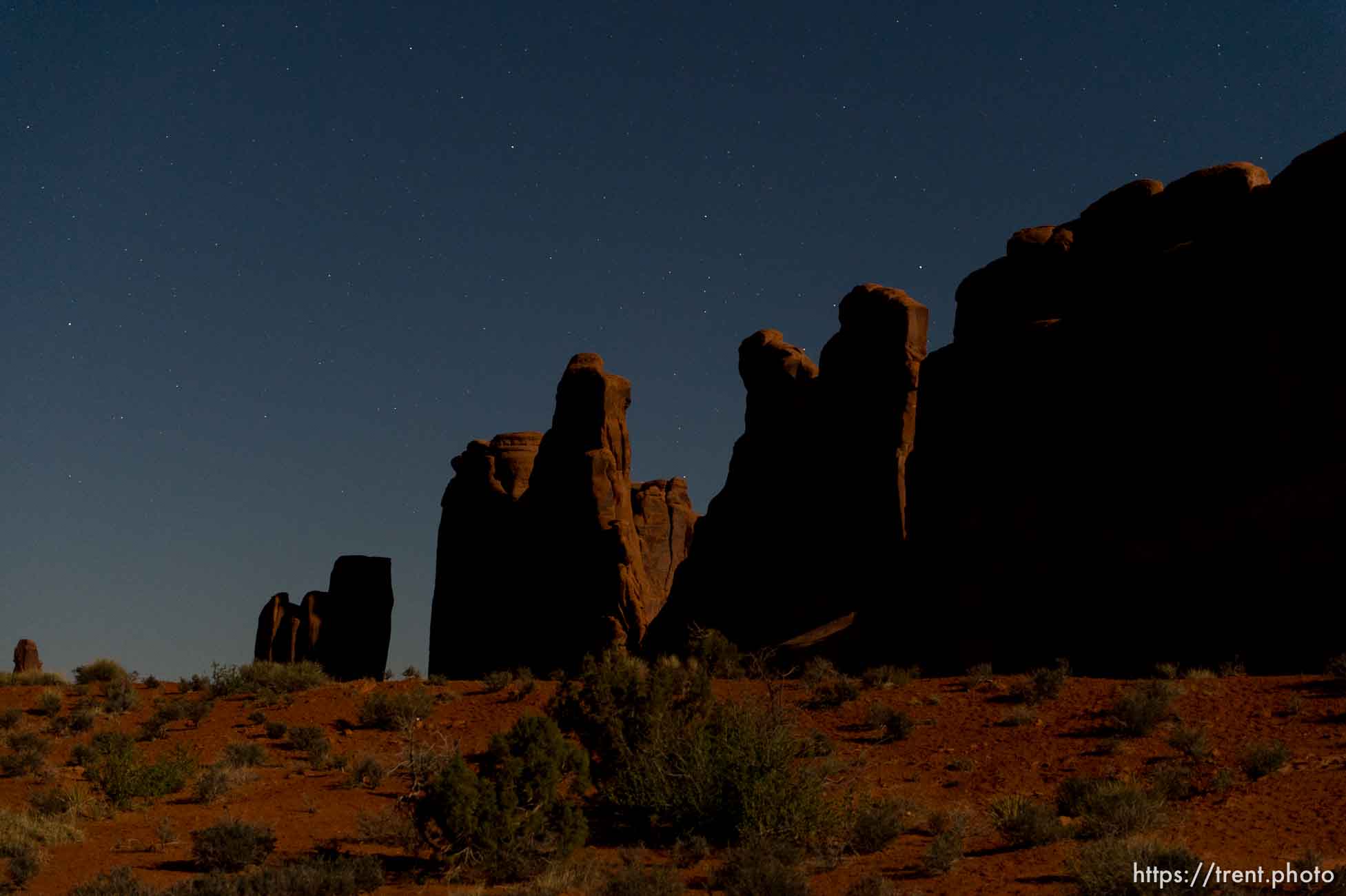 park avenue, arches national park, by moonlight, Monday April 14, 2014.