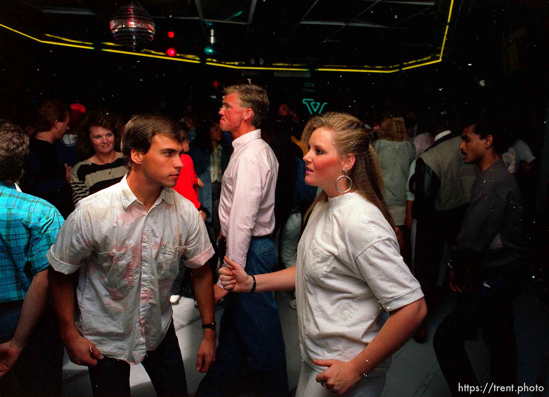 People dancing at the Palace dance club.