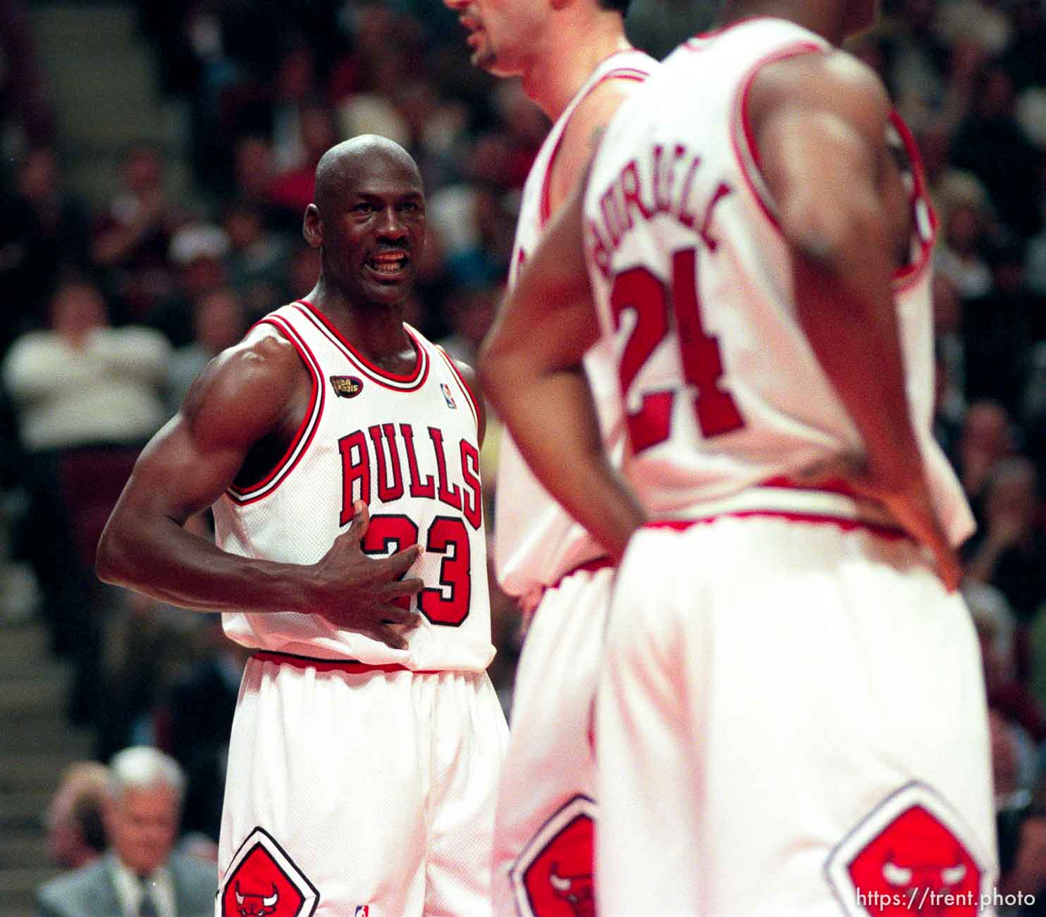 Michael Jordan at Jazz vs. Bulls, game 3 of the NBA Finals. Bulls won