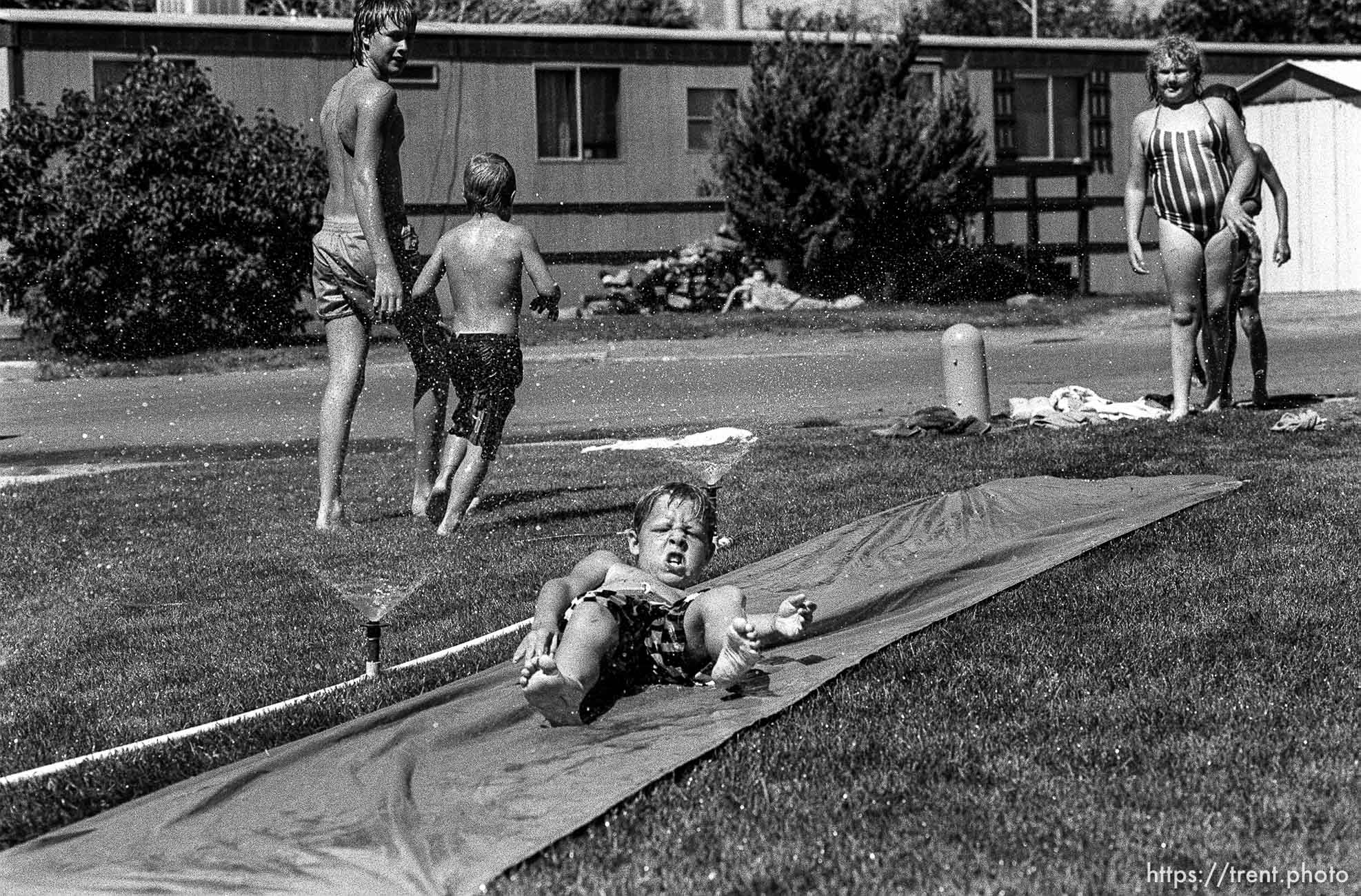 Slip and Slide in a trailer park. Jake McDonald