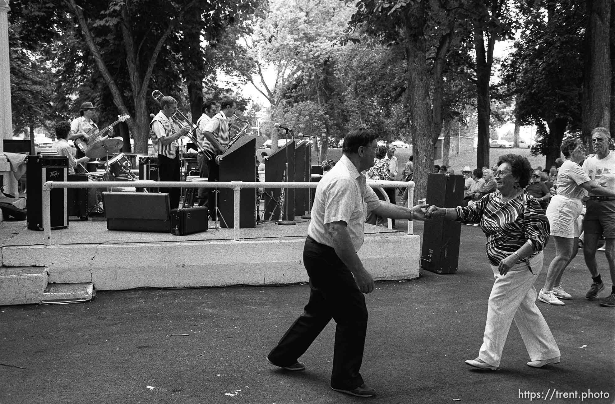 Dancing at 34th annual Salmon Supper at Memorial Park.