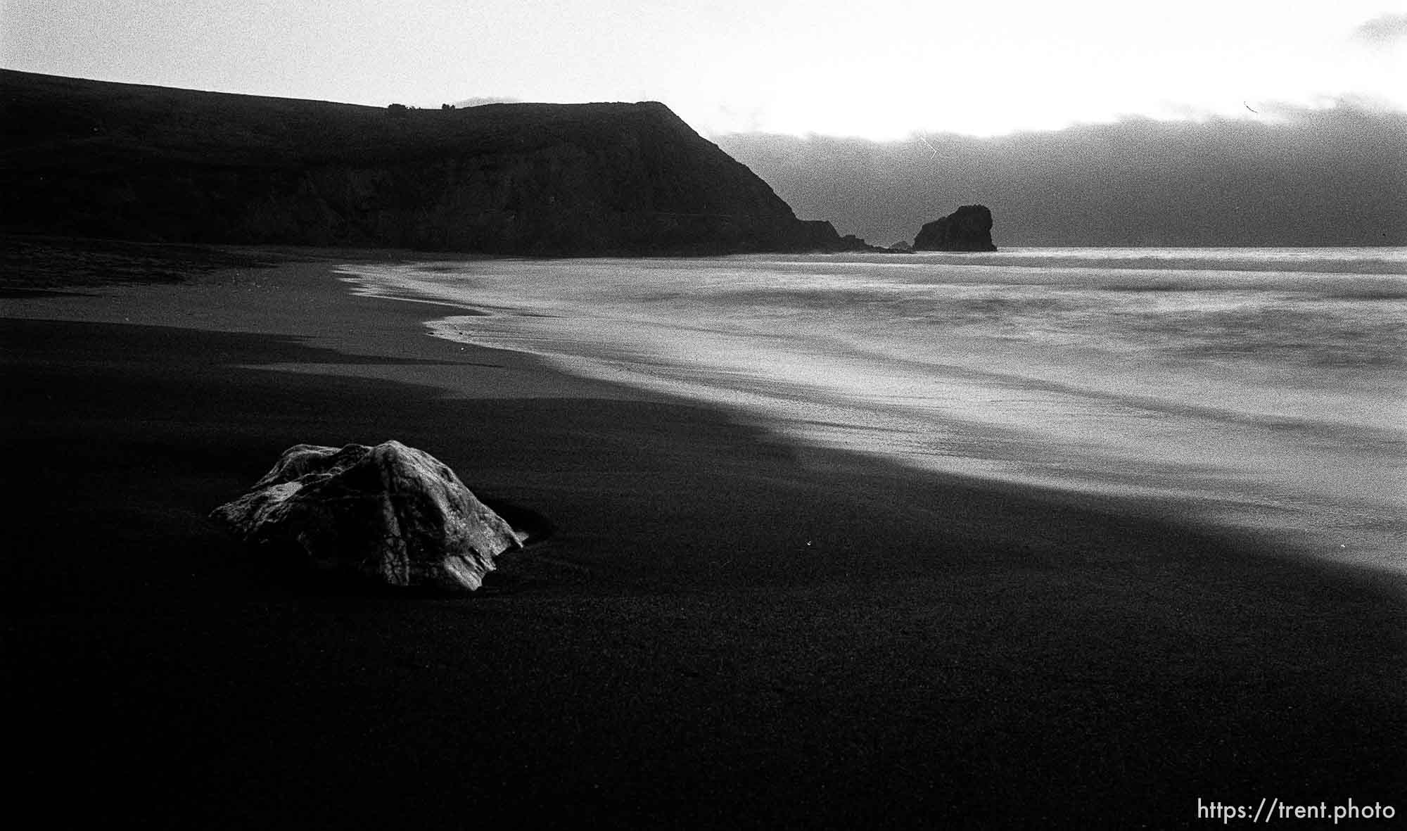 Beach and waves.