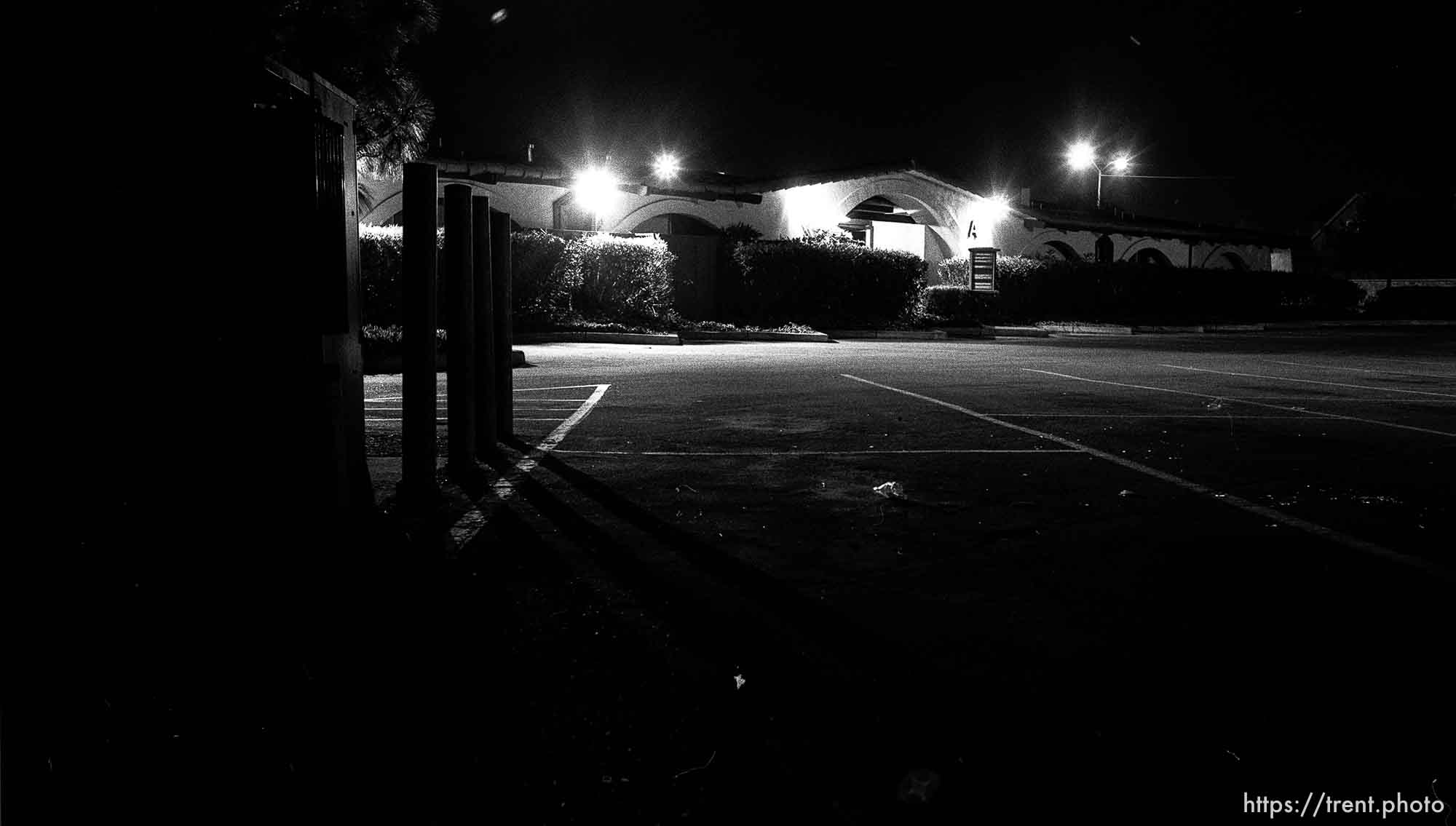 Medical and Dental offices, at night.