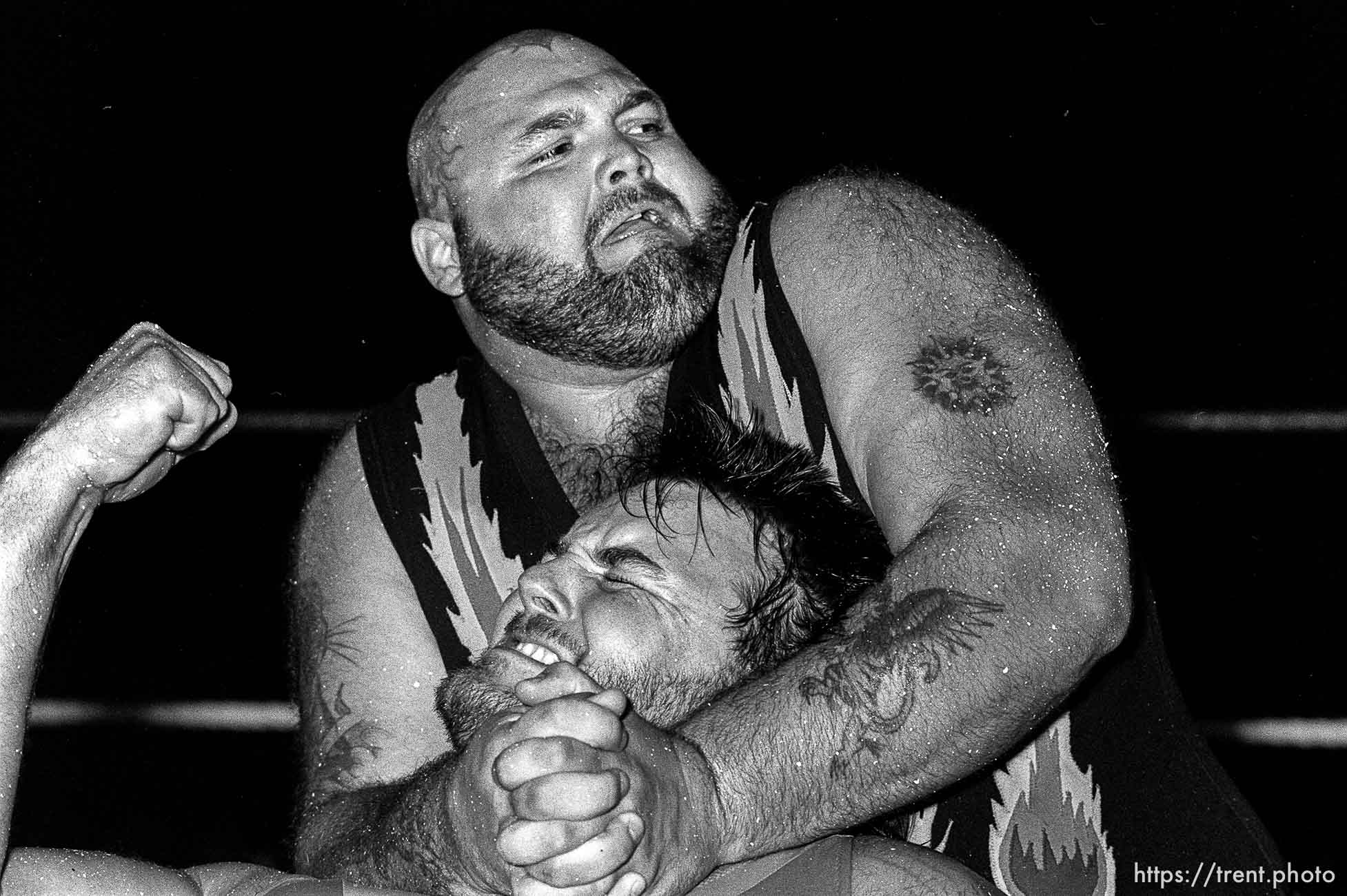 Bam Bam Bigelo at professional wrestling match.