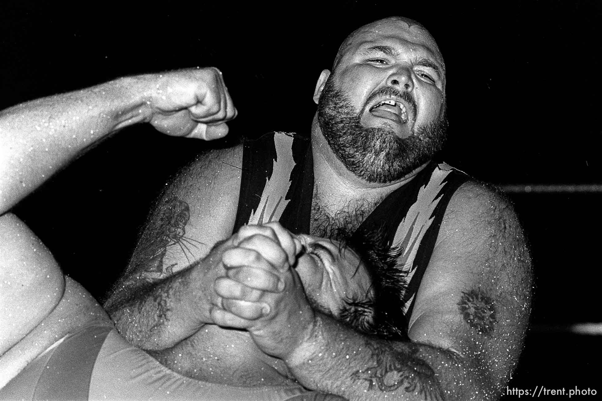 Bam Bam Bigelo at professional wrestling match.