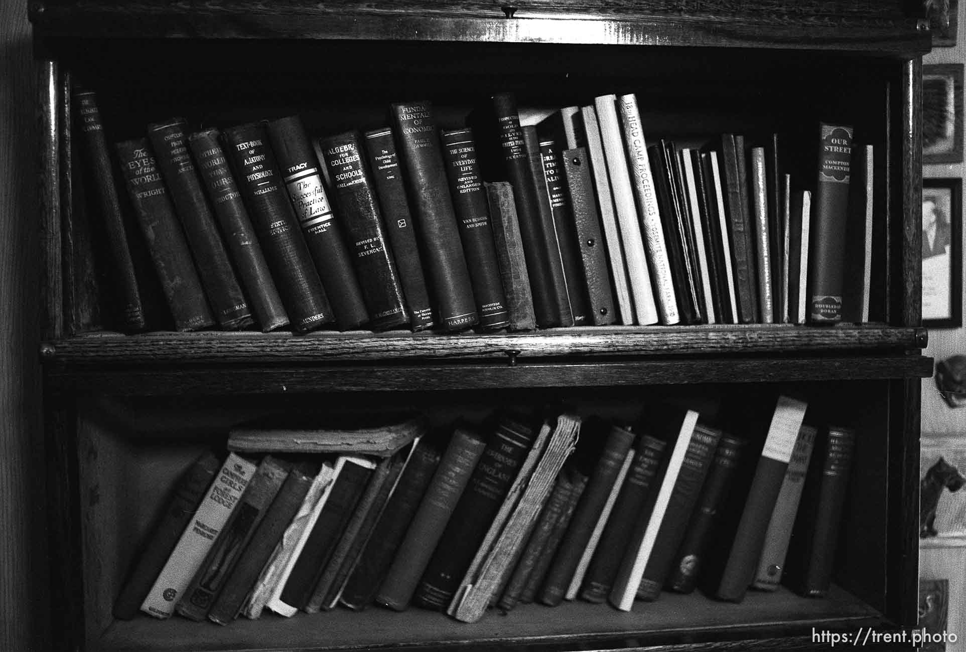 Bookcase in Peter's room at Nana's house.