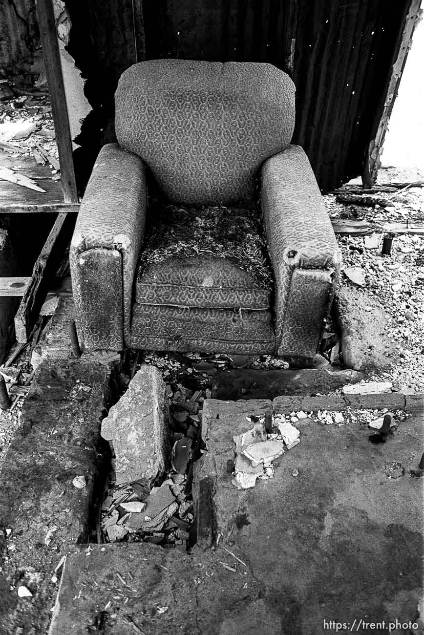 Interior of abandoned house.