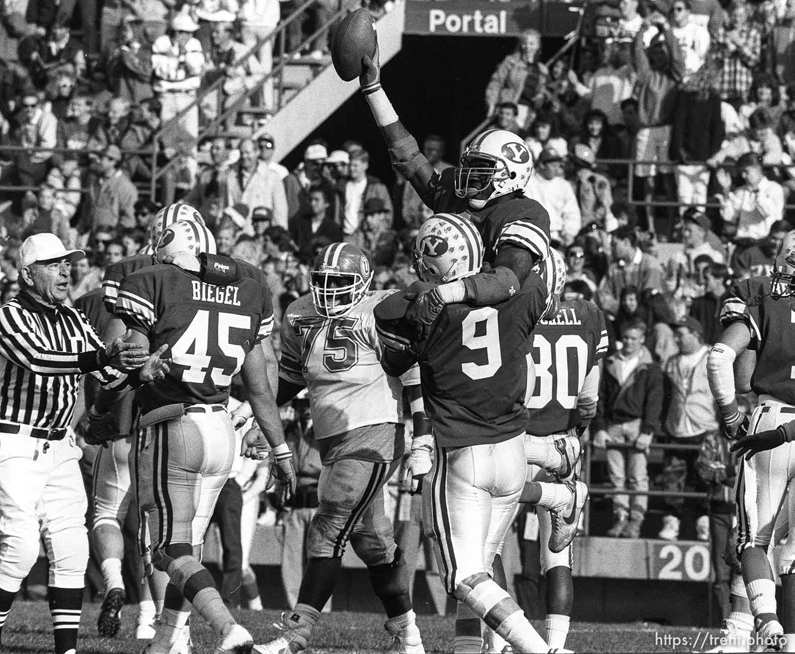 Action at BYU vs Utah football.