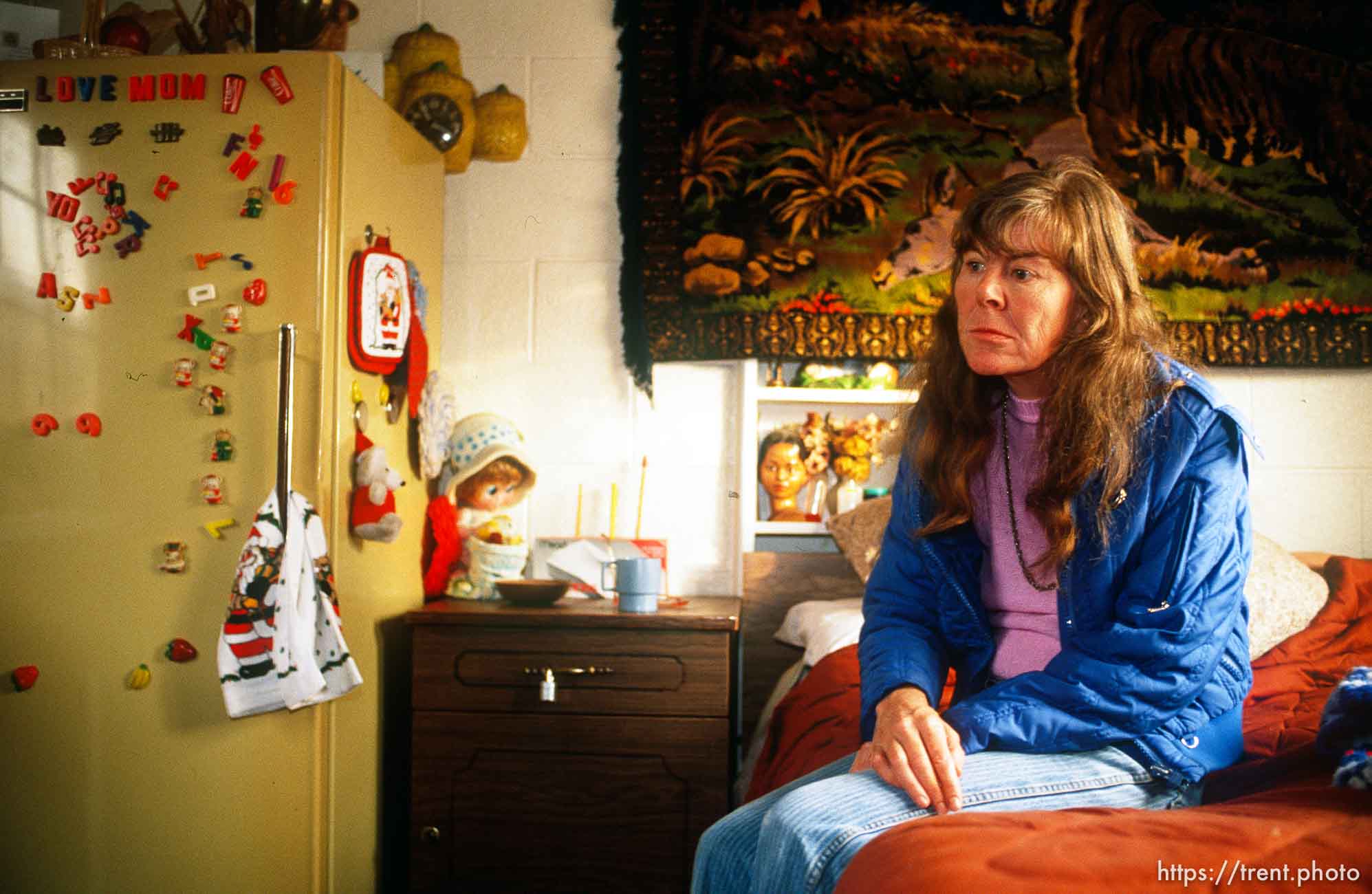 lady who lived at the Hideaway Motel, 1989.