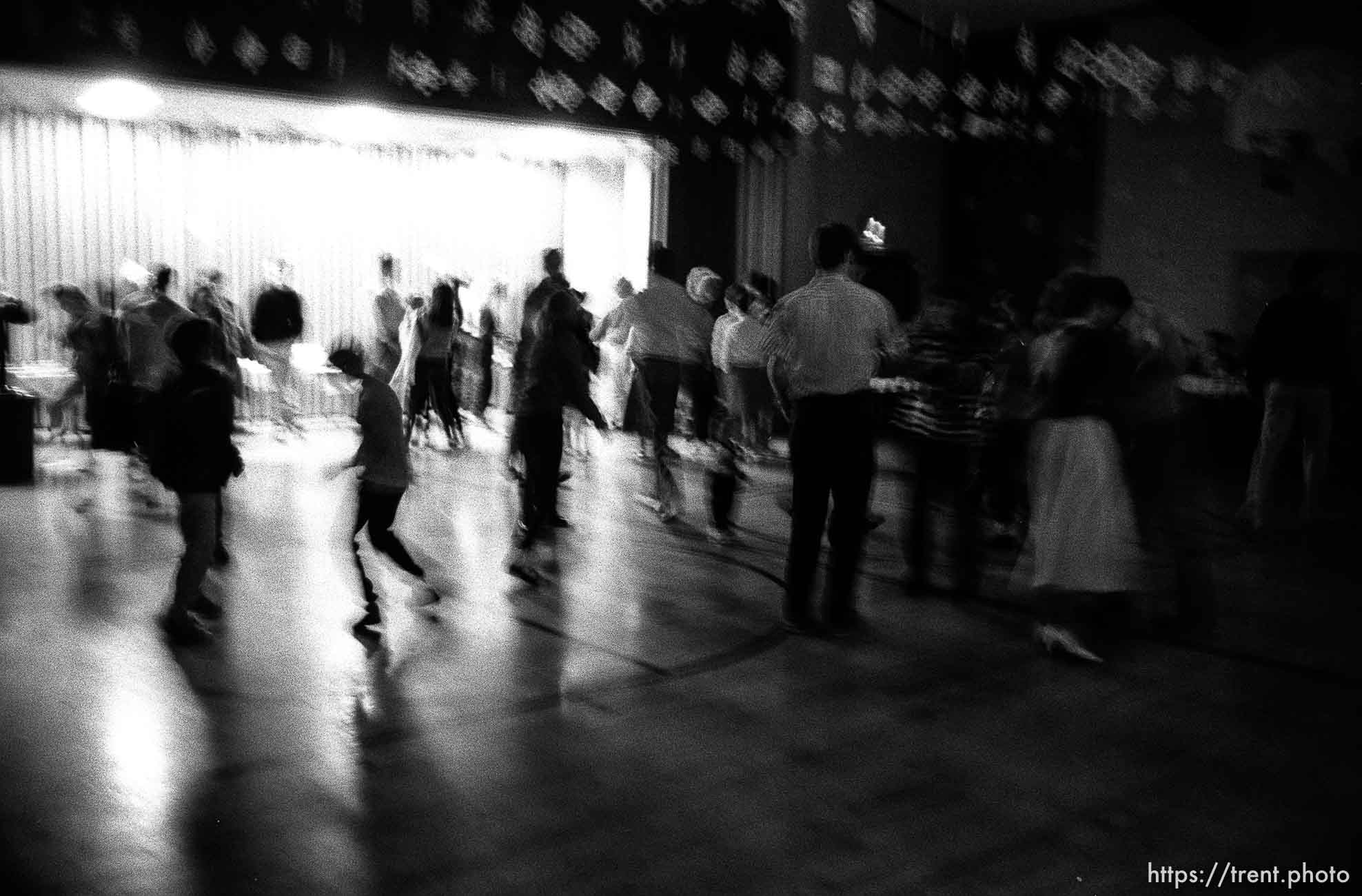 People dancing at the San Ramon 1st Ward's Christmas party.