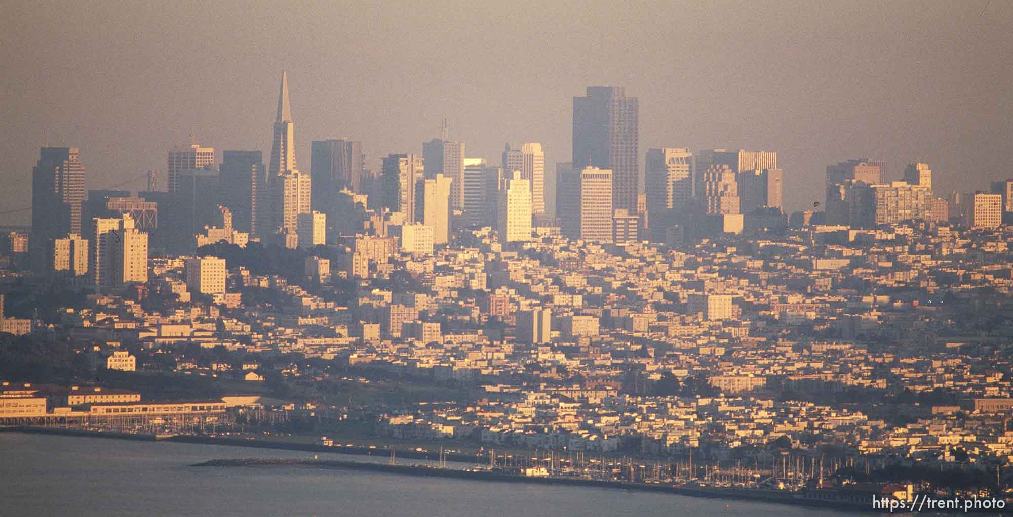 Hazy view of San Francisco