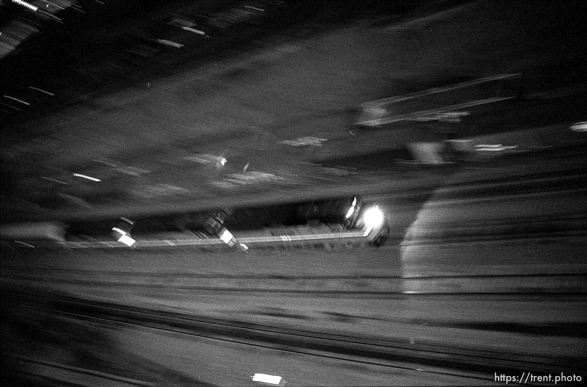 Train Yard from above, at night