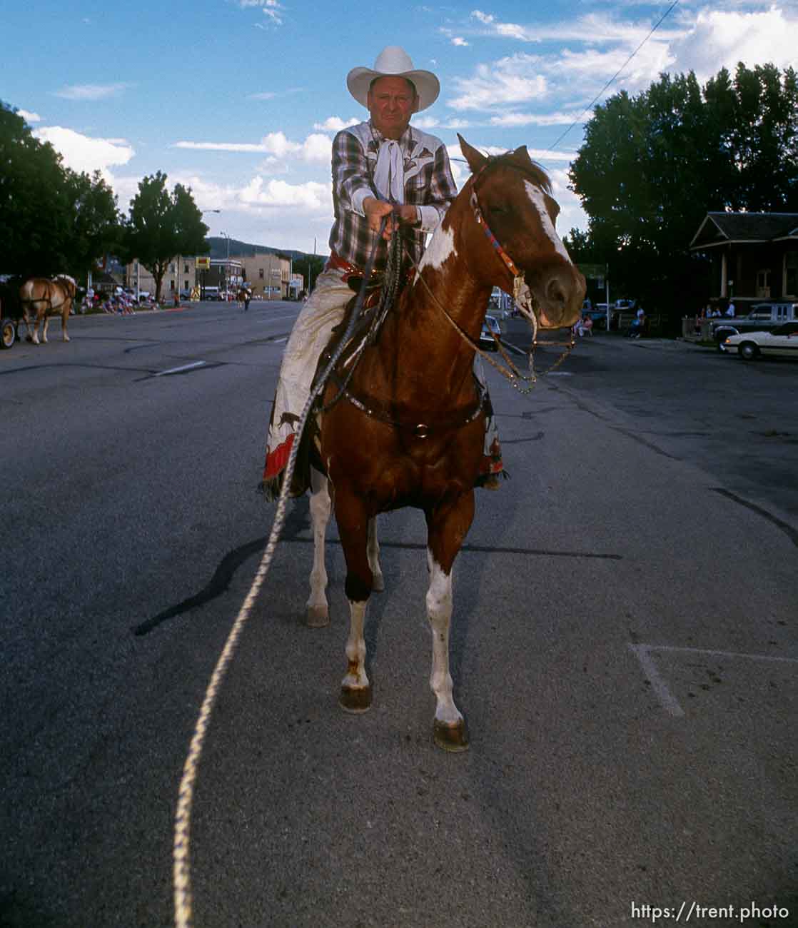 Cowboy on horse who lassoed me during parade.