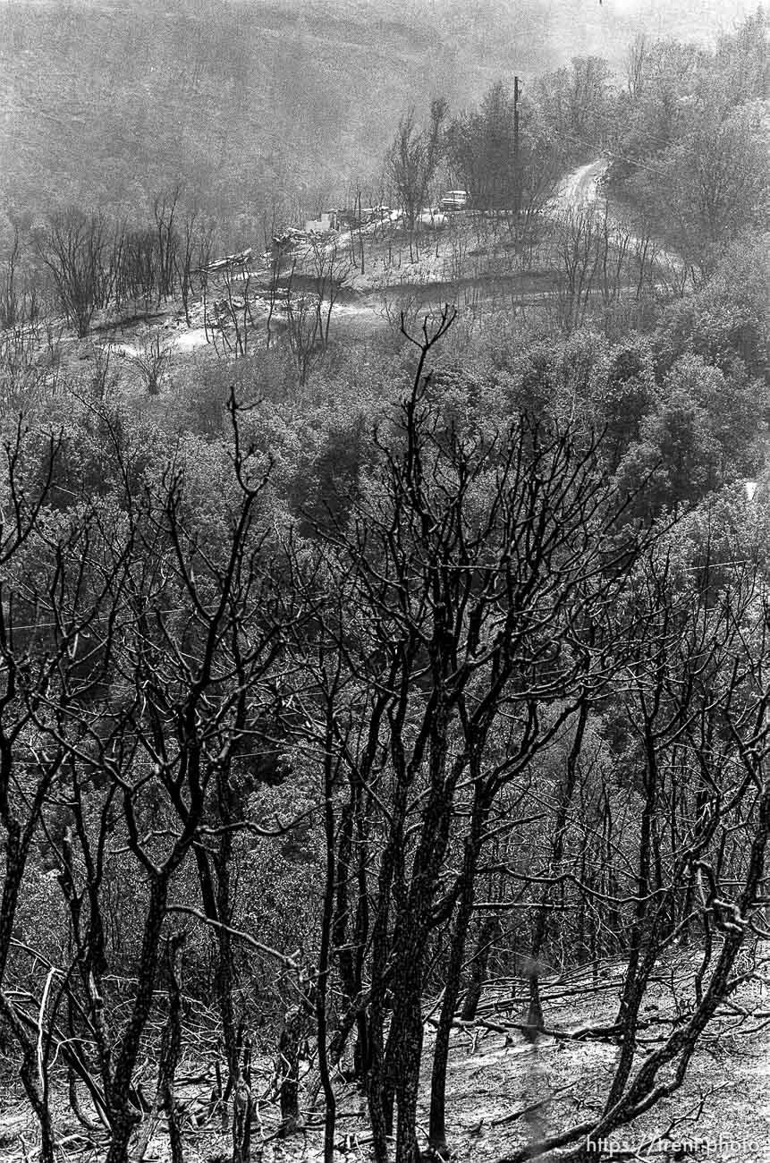 Ruins of homes burned in the Midway fire.