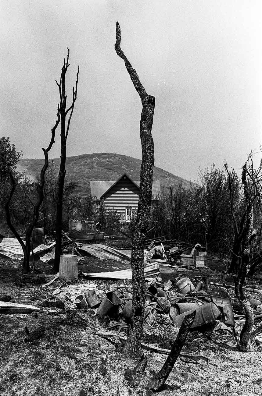 Ruins of homes burned in the Midway fire.