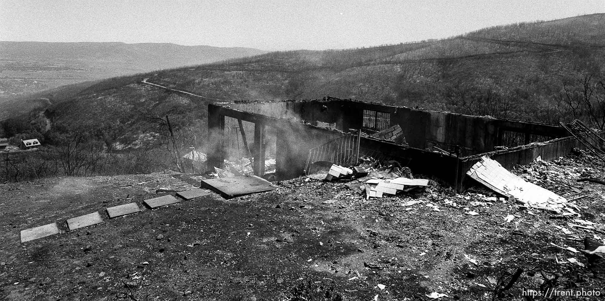 Homes burned during the Midway fire.