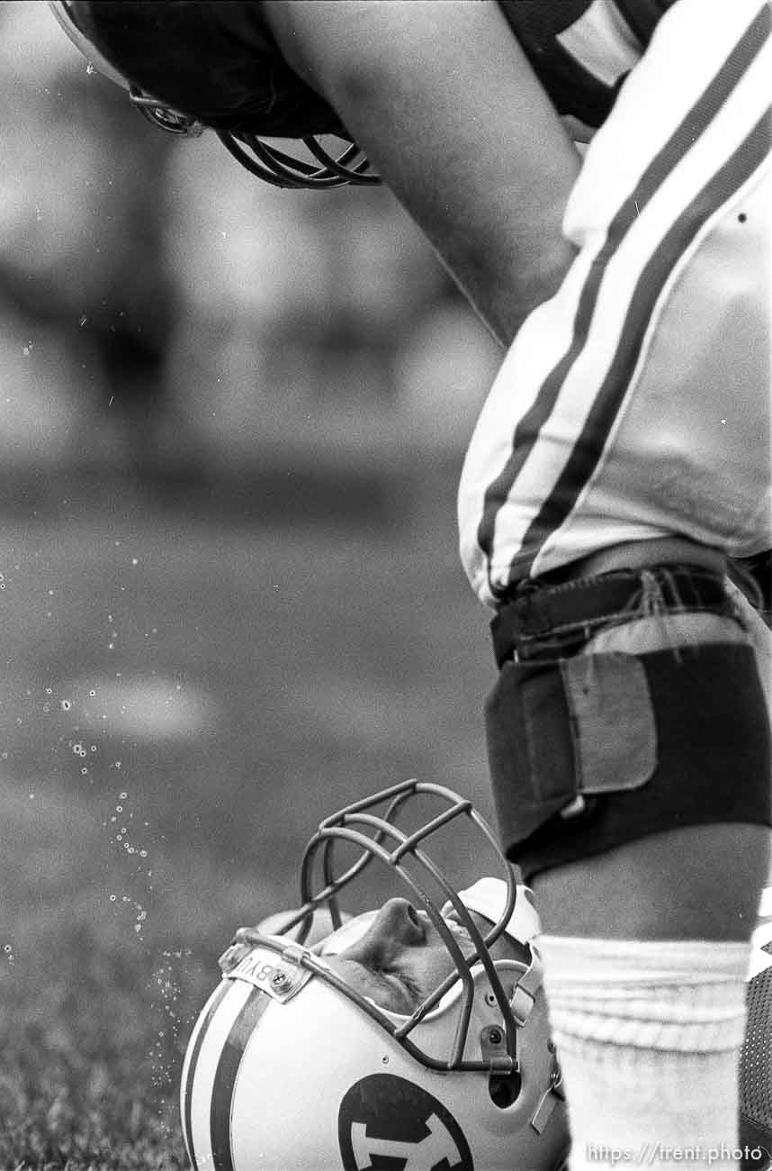 A sacked Ty Detmer at BYU vs. Washington State.