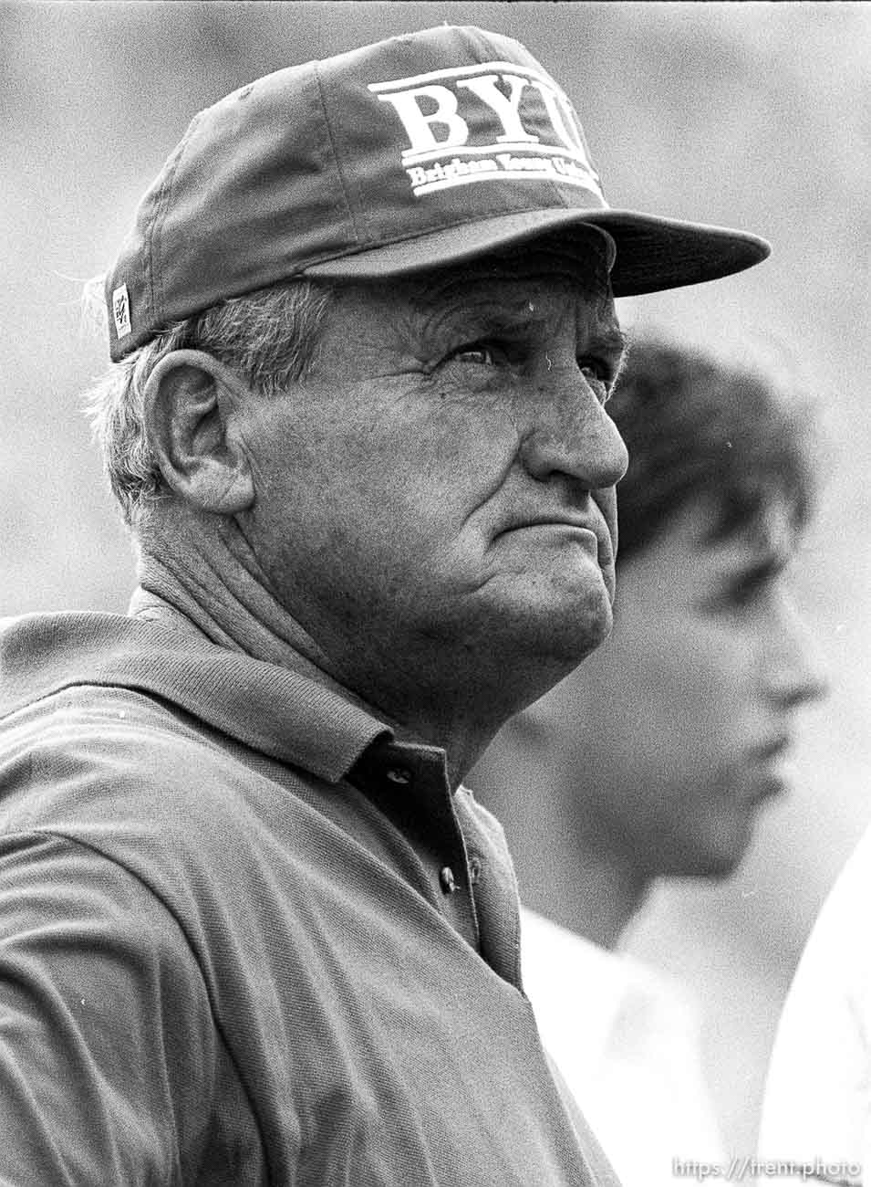 BYU coach LaVell Edwards at BYU vs. Washington State football.