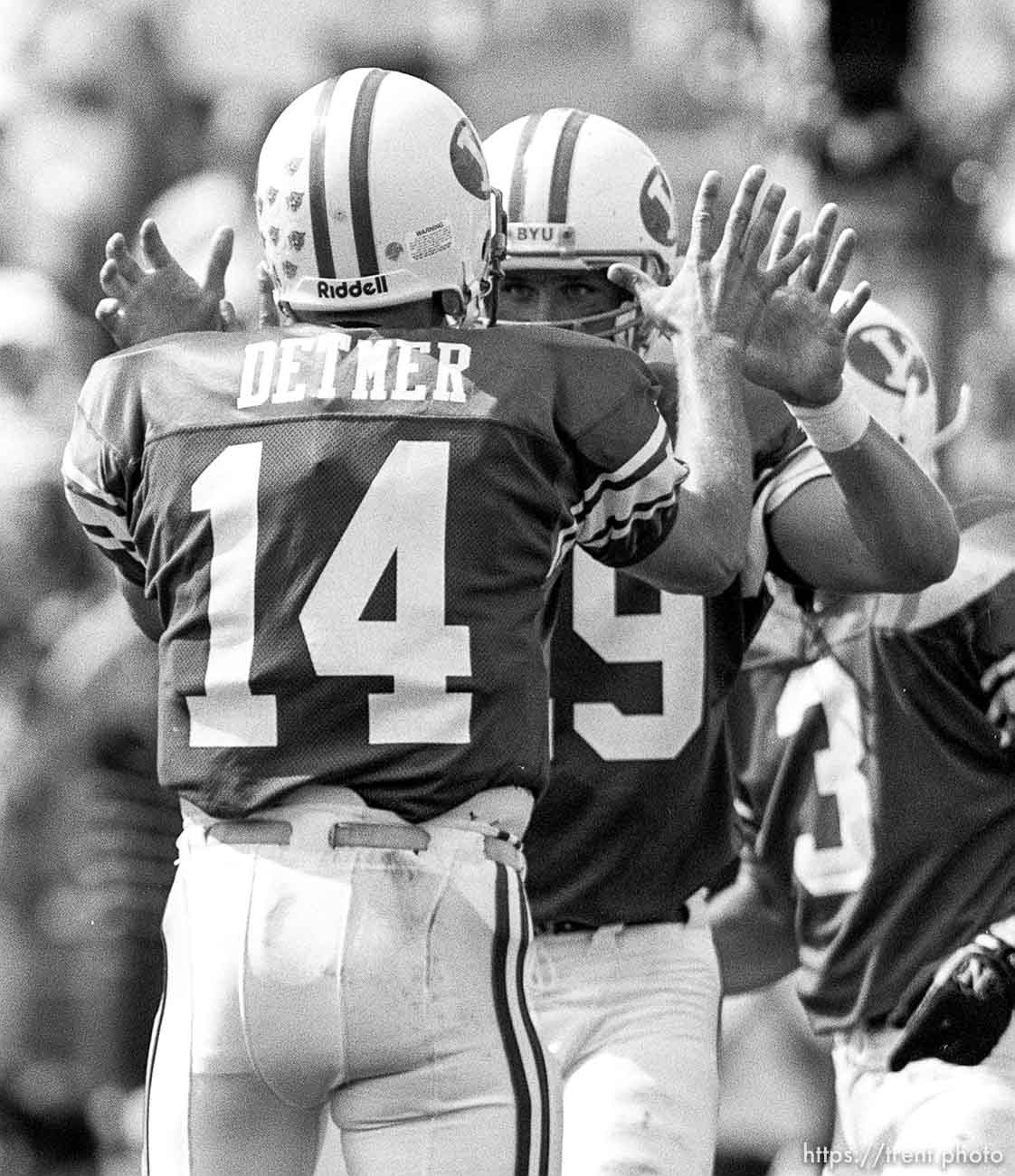 Ty Detmer at BYU vs. Washington State football.