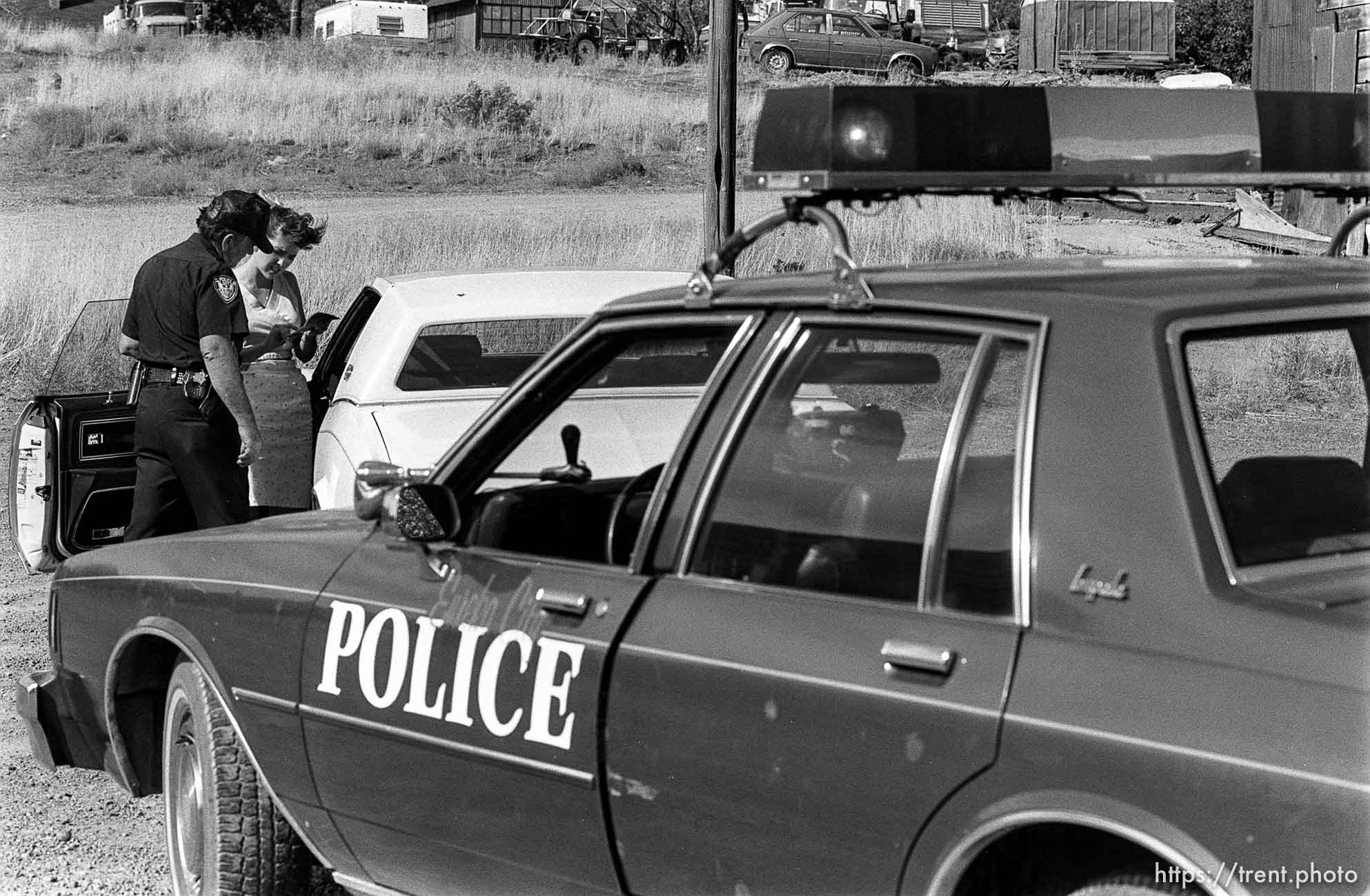 Eureka Police Chief Fullmer cautions a speeding motorist