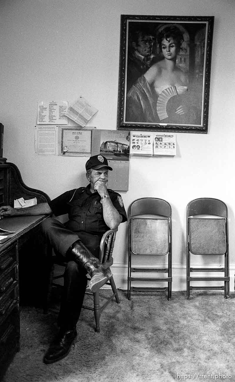 Eureka Police Chief Fullmer in his office.