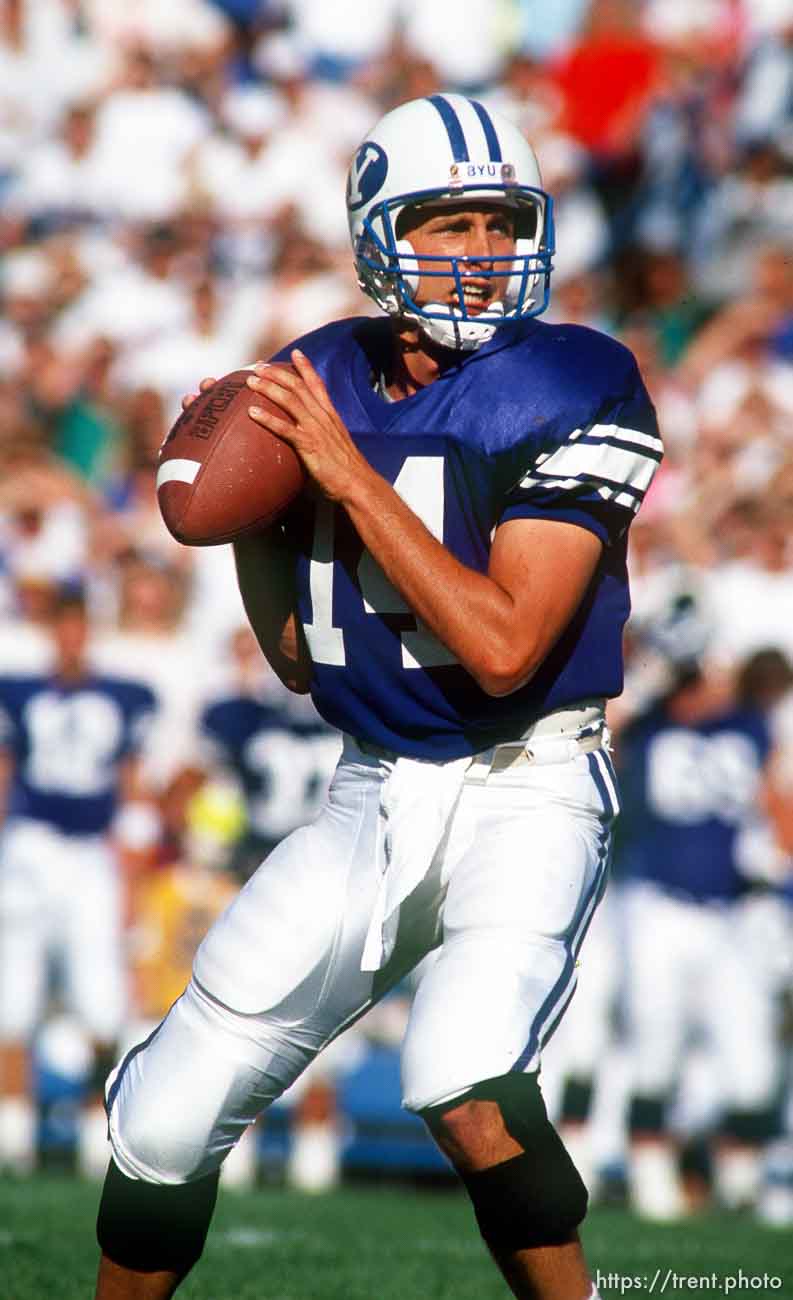 Ty Detmer at BYU vs. San Diego State football.