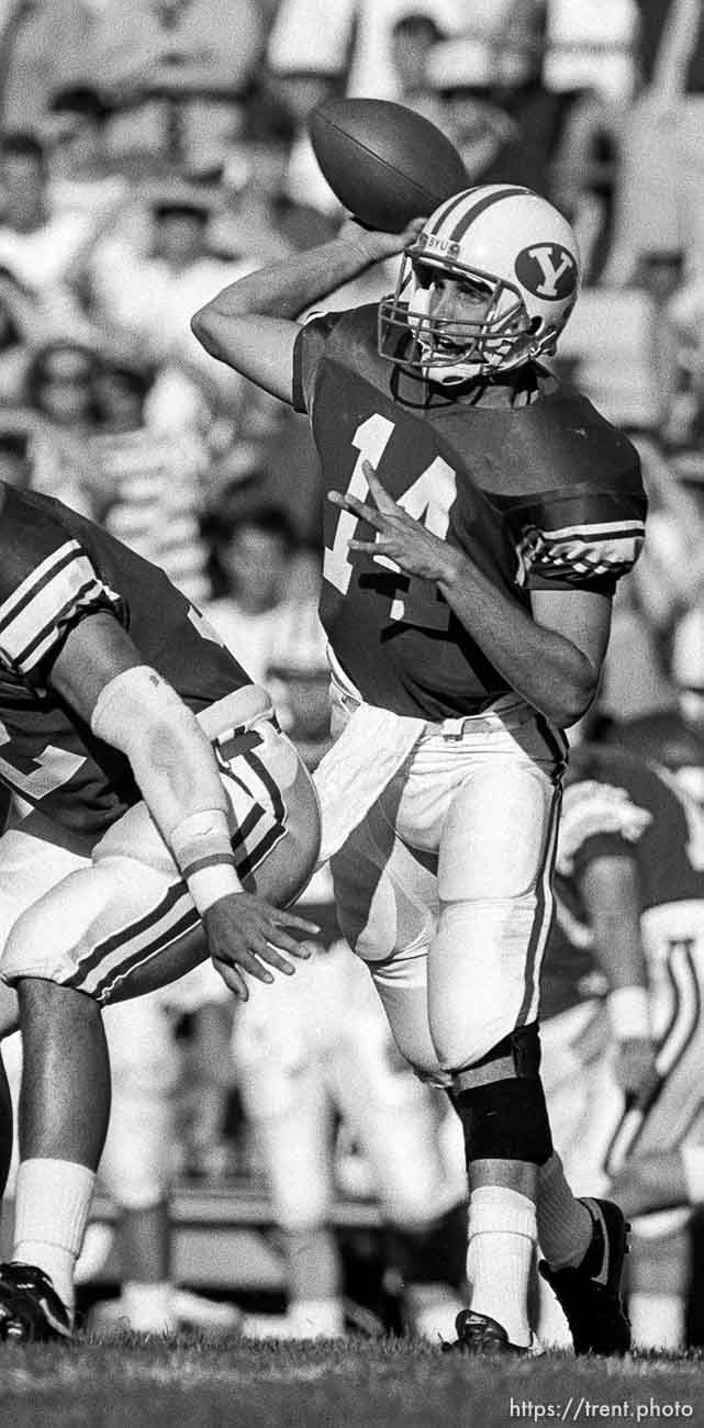 Ty Detmer at BYU vs. Miami football.