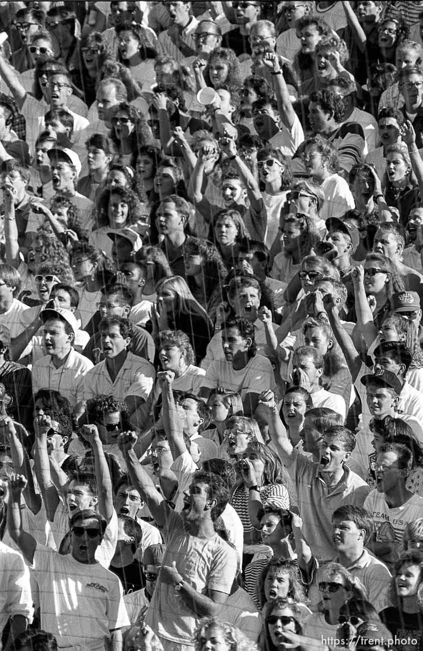 Fans at BYU vs. Miami football.