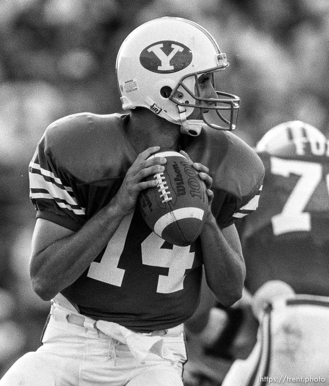 Ty Detmer at BYU vs. Miami football.