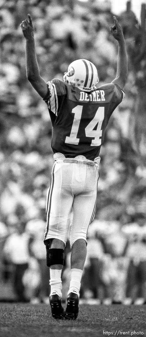 Ty Detmer at BYU vs. Miami football.