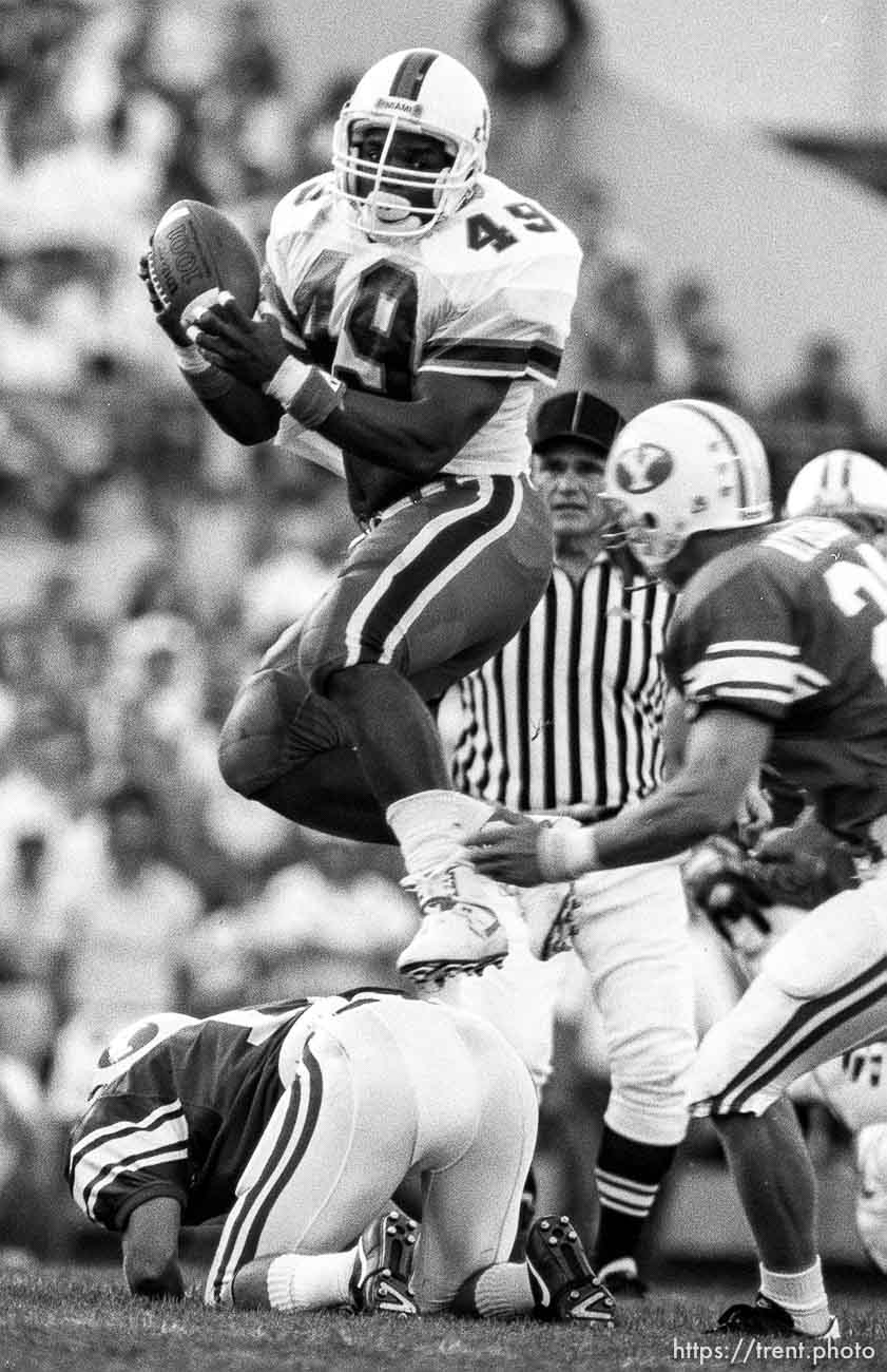 Action at BYU vs. Miami football.