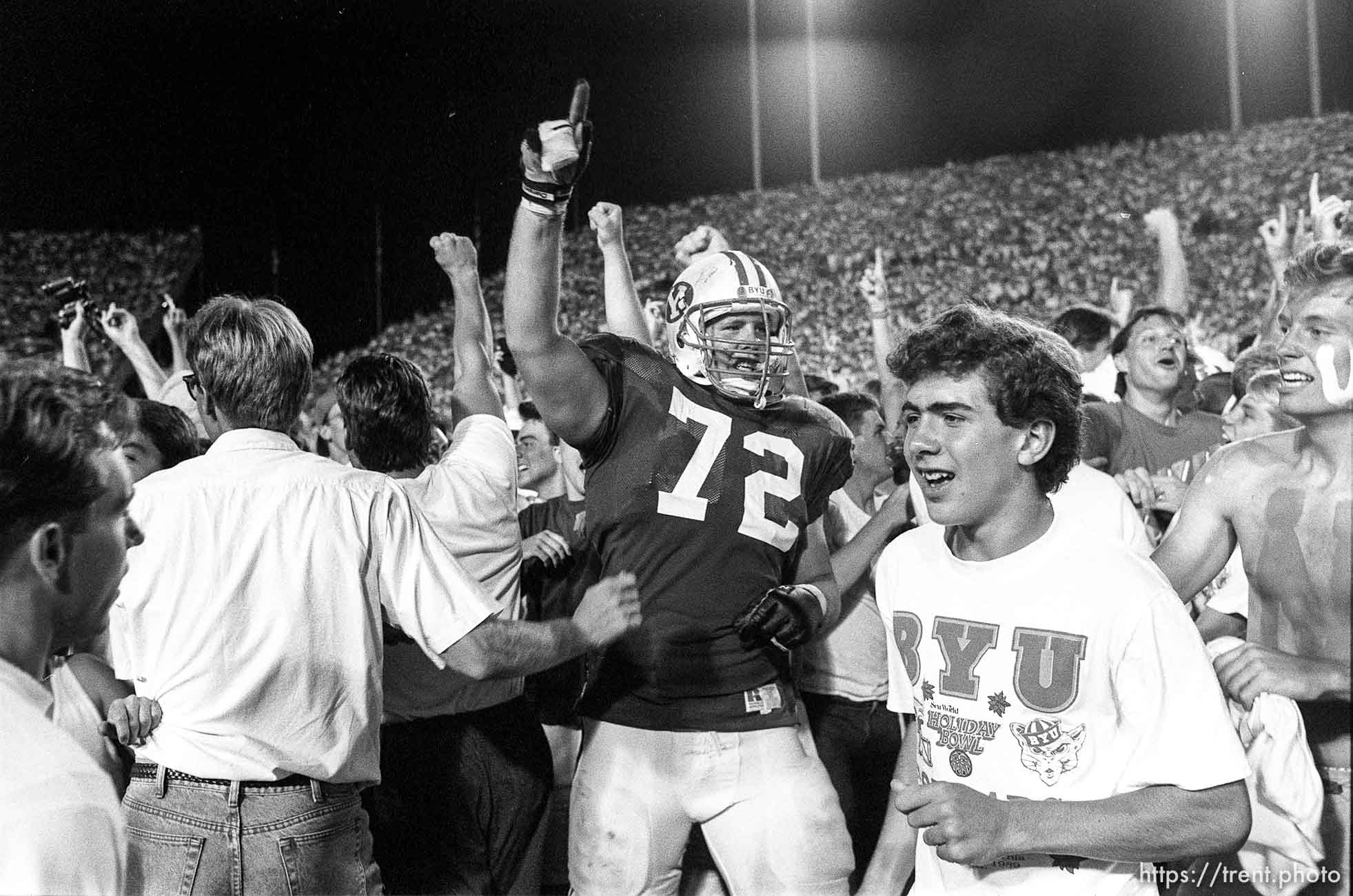 celebration at BYU vs. Miami. BYU won.