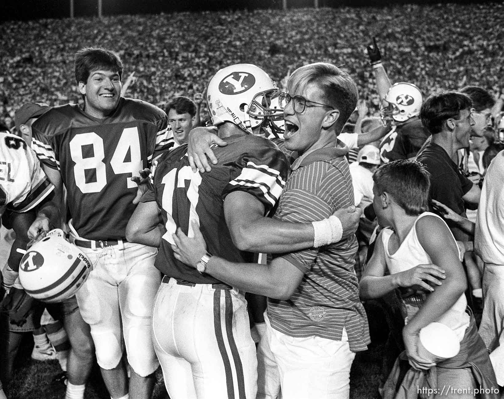 celebration at BYU vs. Miami. BYU won.