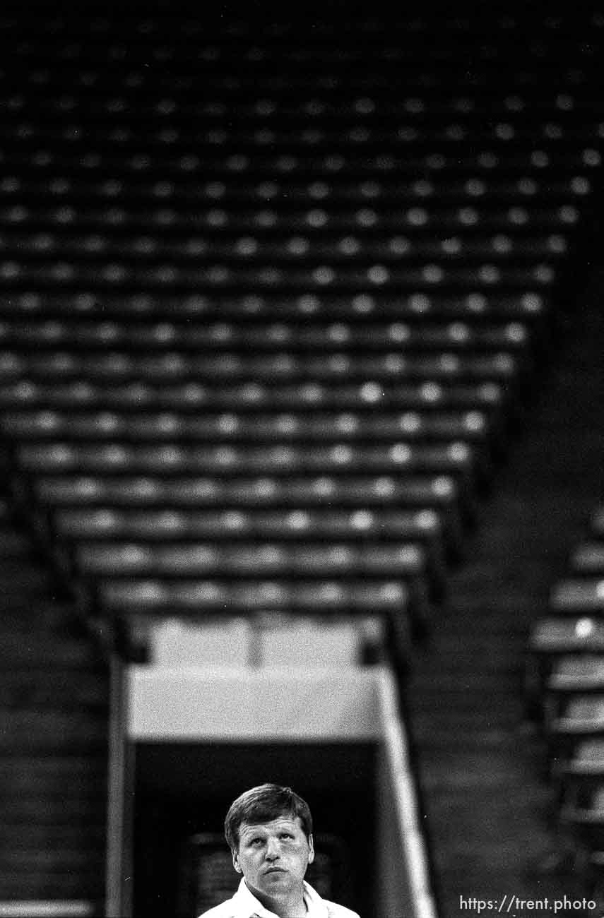 Tony Ingle at BYU basketball practice.