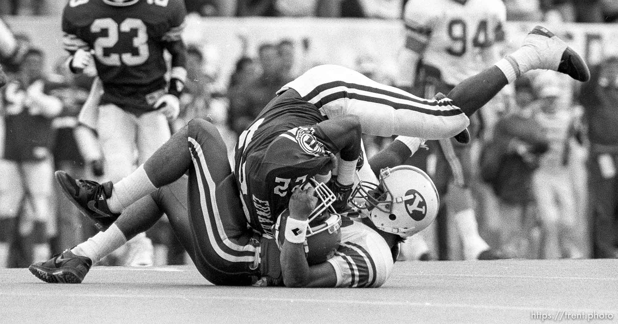 Tackle at BYU vs. Utah.