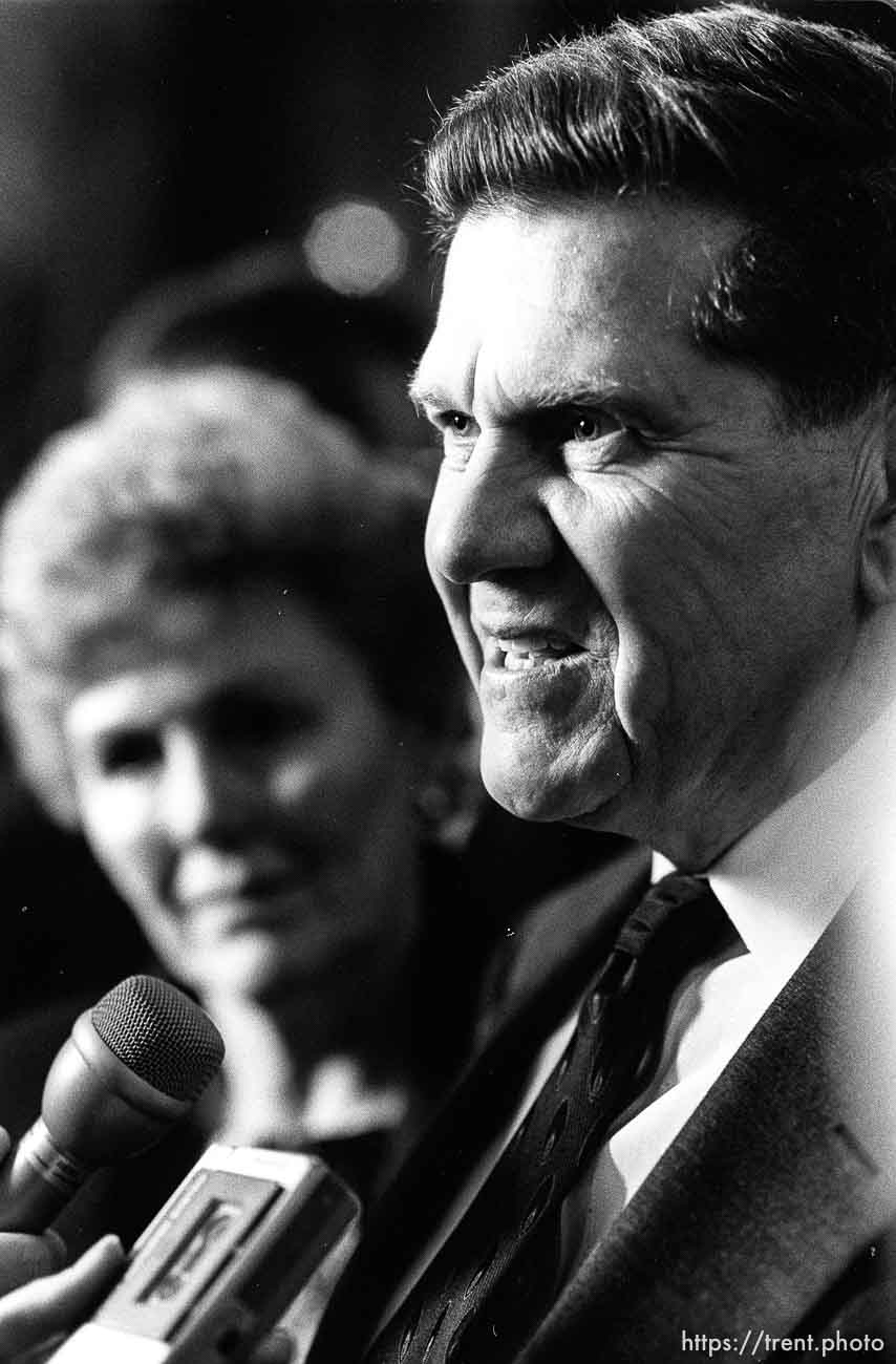 Karl Snow and family on election night after losing the election to Bill Orton