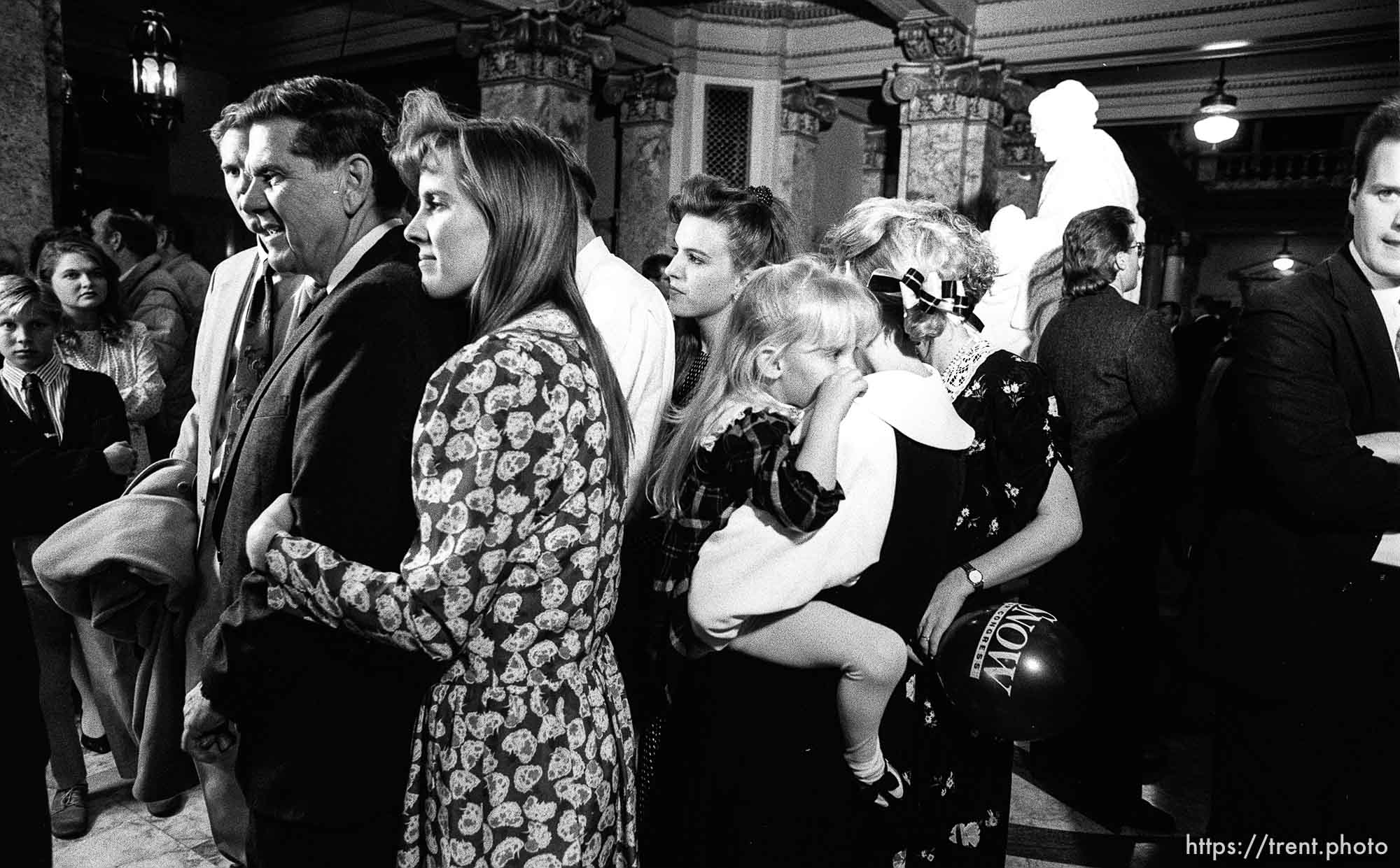 Karl Snow and family on election night after losing the election to Bill Orton