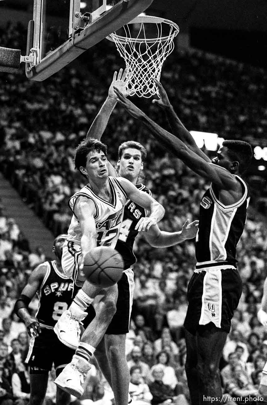 John Stockton at Jazz vs. Spurs.