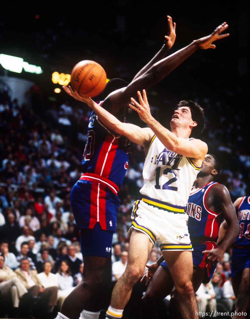 John Stockton at Jazz vs. Pistons