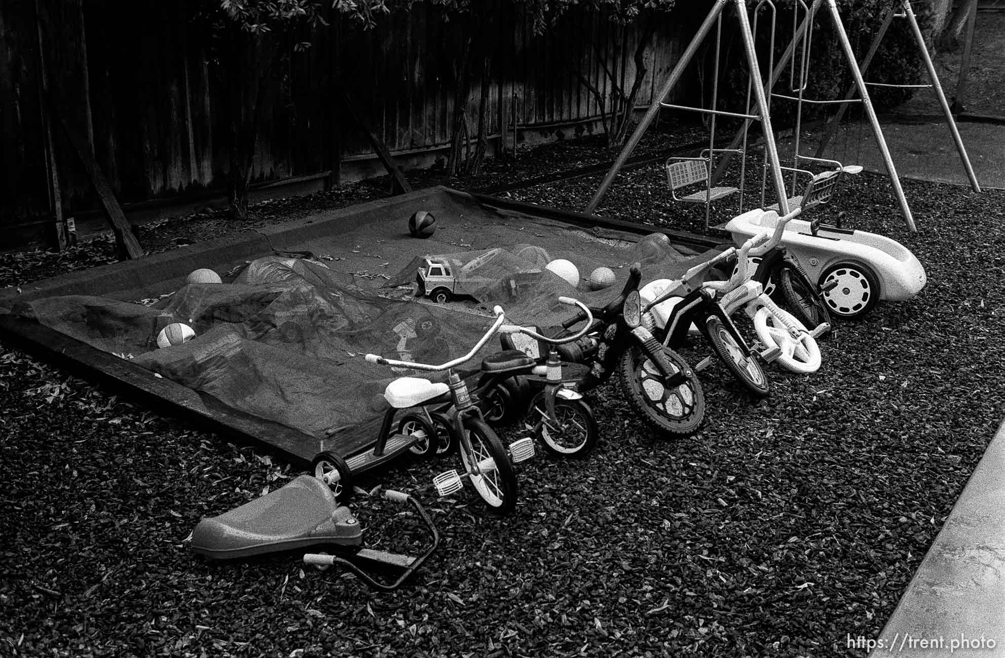 Bikes and sandbox