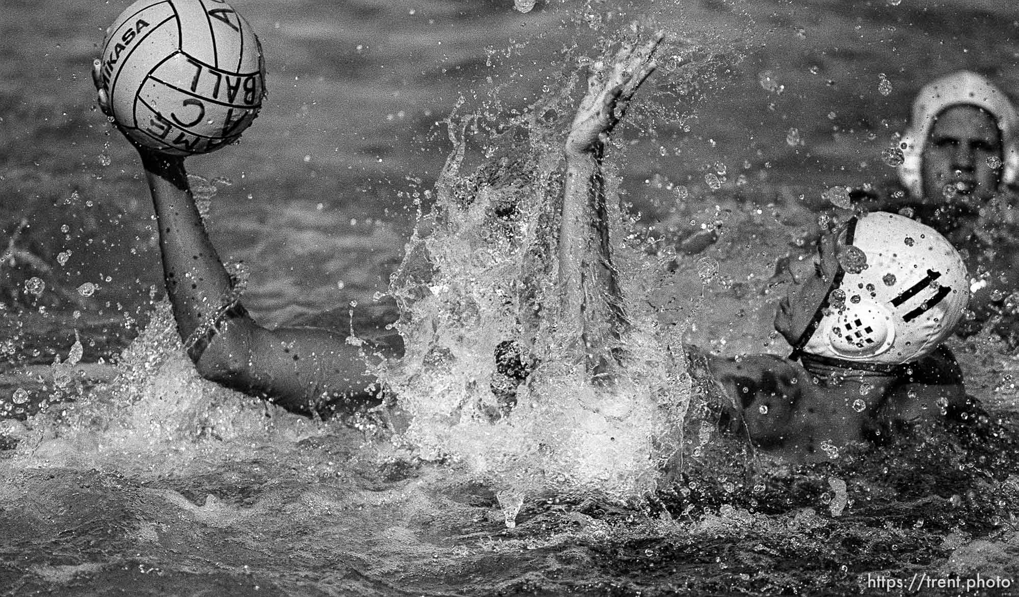 Action at Acalanes vs Campolindo water polo.