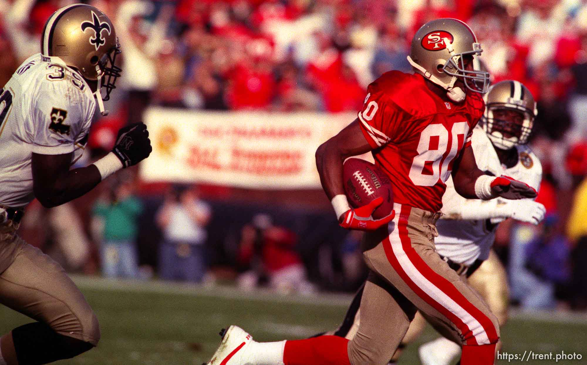 Jerry Rice. 49ers vs Saints.