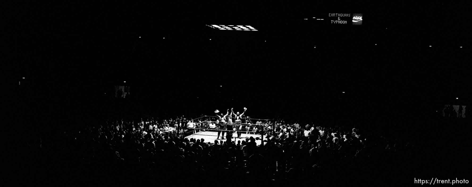 Earthquake and Typhoon at WWF wrestling at the Cow Palace