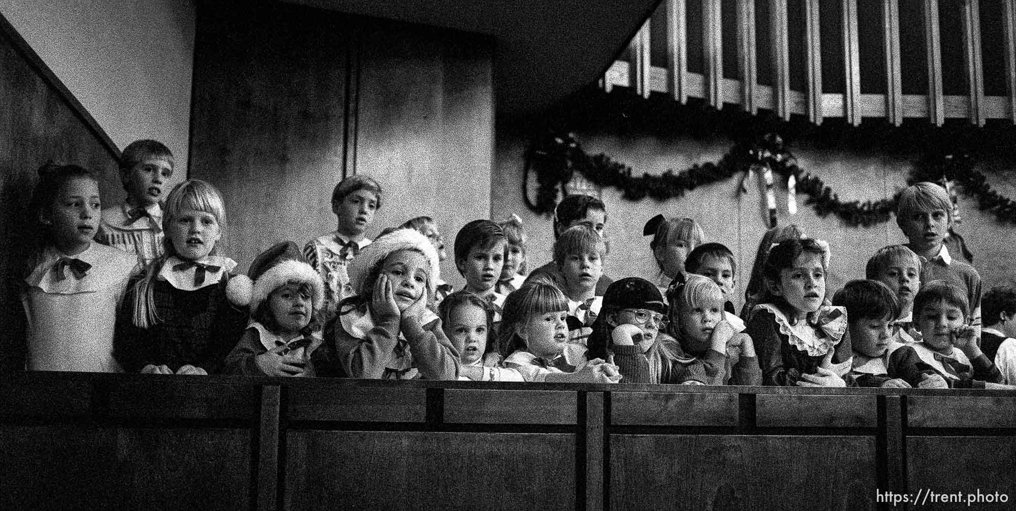 Kids singing at Walnut Creek 2nd ward Christmas Party.