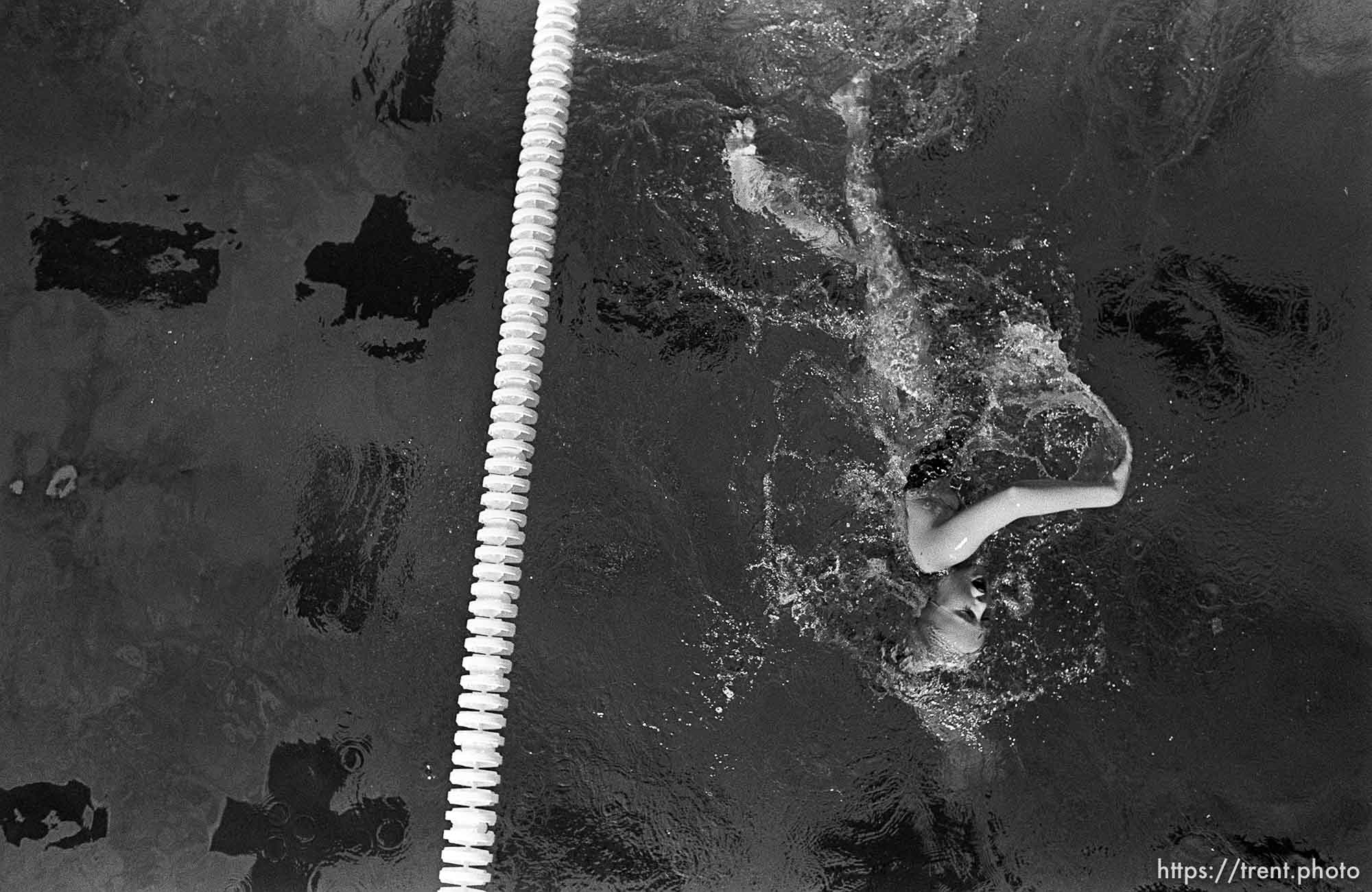 Swim meet at Acalanes HS from above.