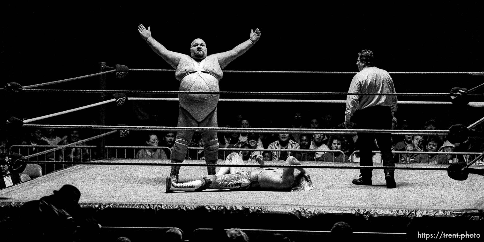 Bastion Booger vs. Owen Hart at WWF Pro-Wrestling.