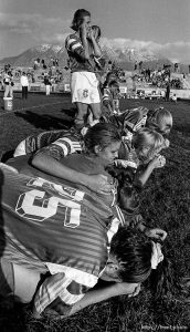 Girls emotional during shootout at Jordan vs. Valley View Christian soccer playoff game.