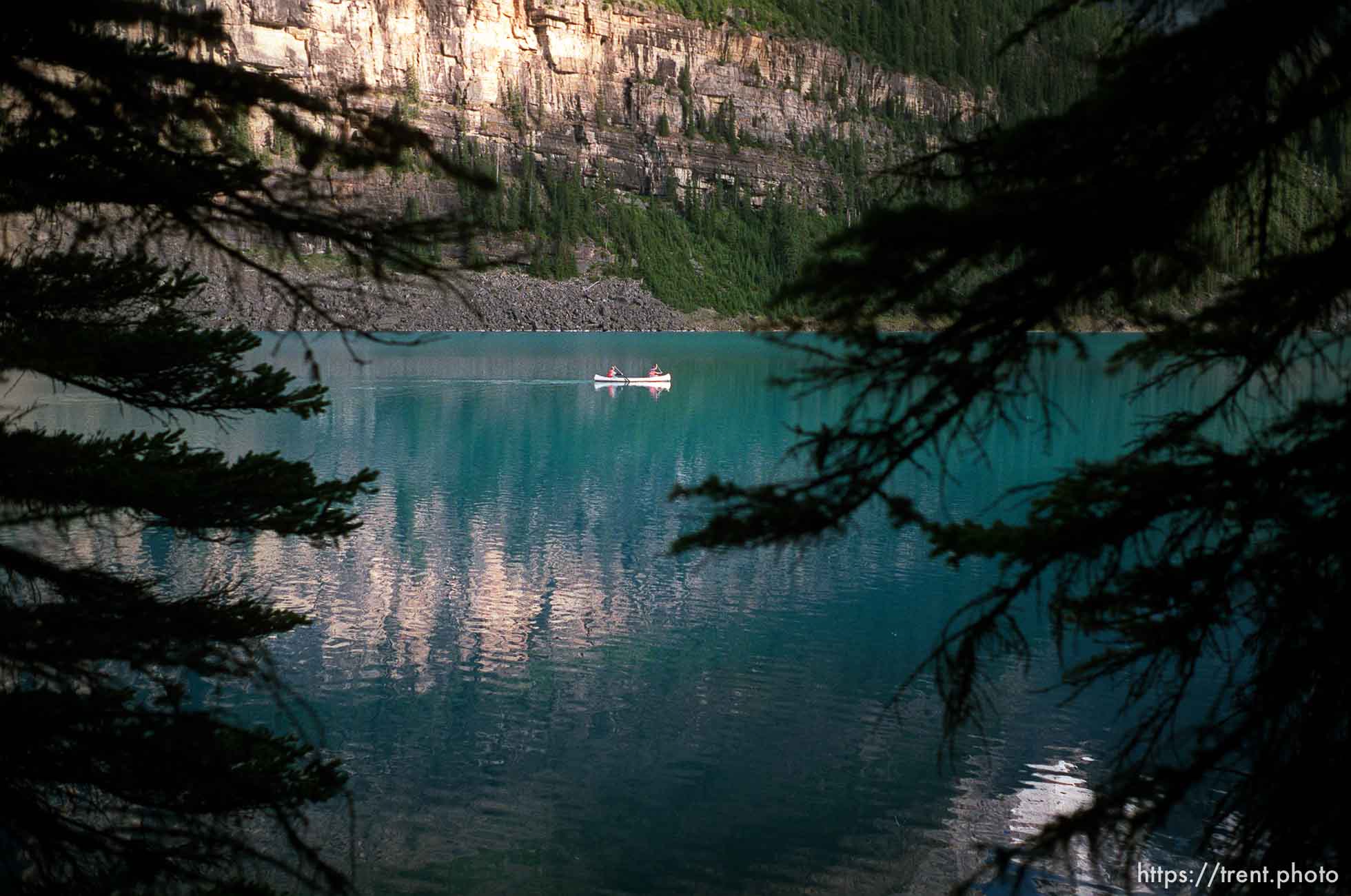 Canoe on Lake Moraine.