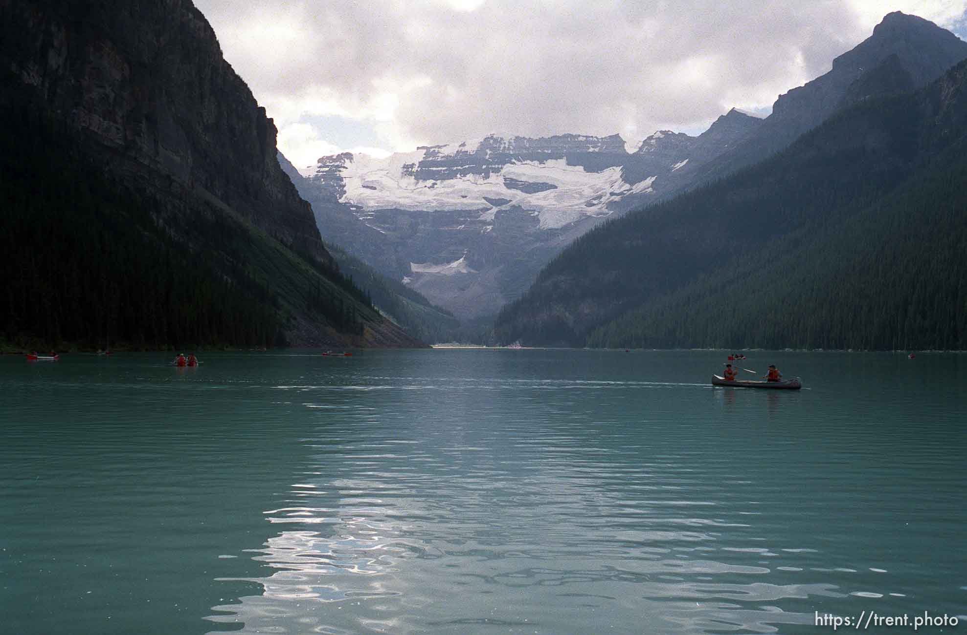 Canoes on Lake Louise